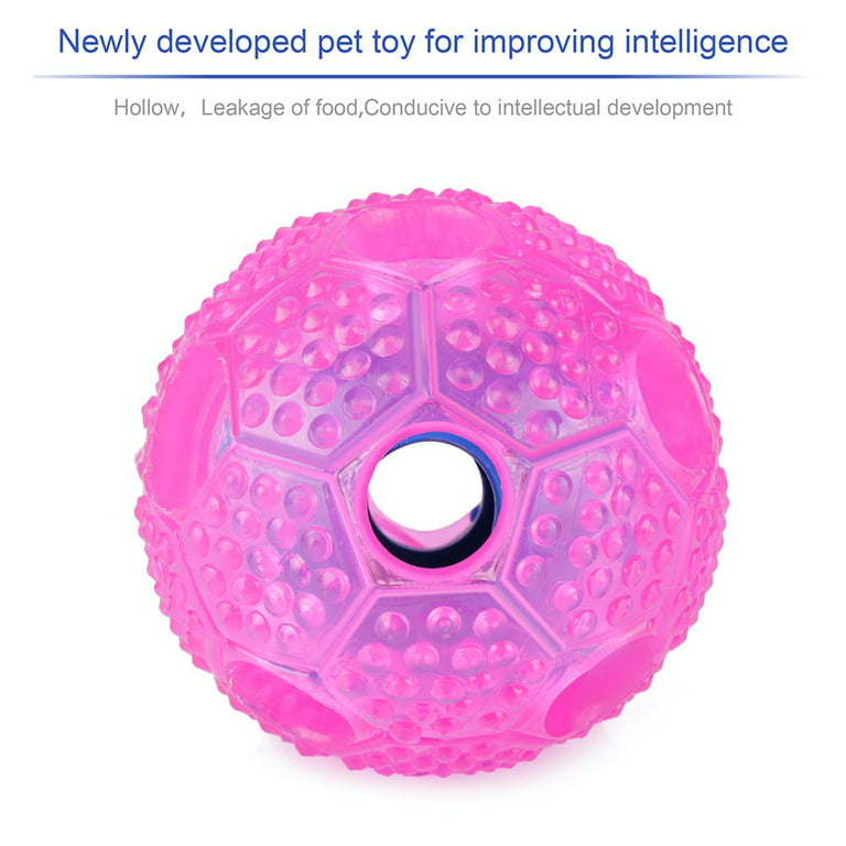 Nontoxic Bite Resistant Toy Ball for Pet Dogs Puppy Cat Dog Toy Ball Dog  Food Treat Feeder Tooth Cleaning Ball IQ Training ball Dog Pet Chew Tooth  Cleaning Ball Pet Exercise Game