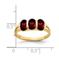thumbnail image 2 of Solid 14k Yellow Gold 6x4mm Oval Garnet January Red Gemstone Engagement Ring Size 8.5, 2 of 3