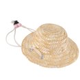 thumbnail image 2 of 1pc Adjustable Exquisite Pet Straw Hat Cat Sunshade Straw Hat (Random Color), 2 of 7