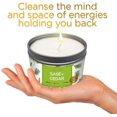 thumbnail image 4 of Magnificent 101 Long Lasting Sage + Cedar Smudge Candle | 6 Oz - 35 Hour Burn | Soy Wax Candle for Energy Cleansing & Manifestation | Let Abundance Flow Like an Endless River, 4 of 5