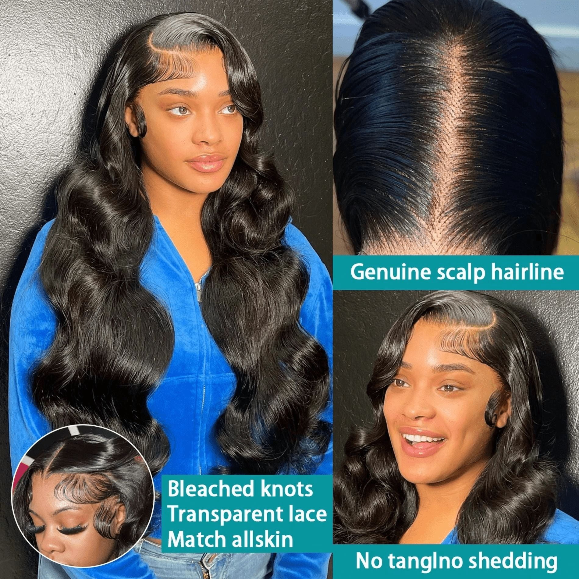 Body Wave Lace Front Wigs Human Hair Wig for Women 13x6 HD Lace Front Wigs 200 Density Glueless Wig Pre Plucked with Baby Hair 16Inch