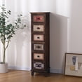 thumbnail image 3 of BK9K, venta al por mayor, cómoda pintada americana, gabinete de almacenamiento de hendiduras de madera maciza, gabinete estrecho de 30cm, componente de espacio de esquina para dormitorio, 3 of 4