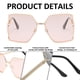 thumbnail image 3 of Gafas de sol huecas transfronterizas, gafas de sol modernas de montura grande, hechas de metal, 3 of 5