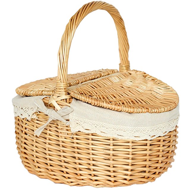 1Pcs Camping Food Storage Hamper for Outdoor Activities 9.8X7.3X5.3in