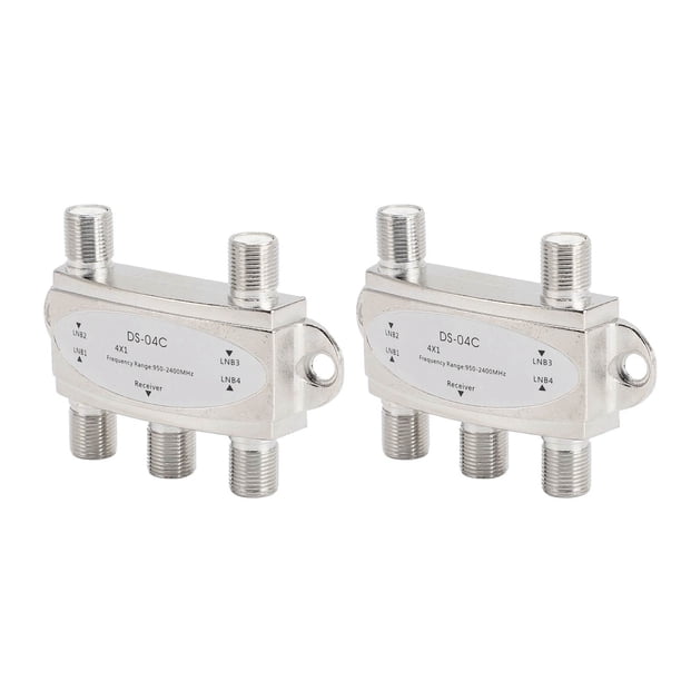 Interruptor DiSEqC 1.0, Interruptor De Señal Satelital De Banda Ancha De Alto Aislamiento 950 A 2400 MHz aleación De Zinc Fundido A Presión 2 Piezas Para LNB