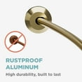 thumbnail image 5 of Rustproof Curved Shower Curtain Rod, No Drill Tension or Permanent Mount Adjustable Curved Shower Rod for Bathroom, Easy Install, Rounded for Extra Room, 50 to 72 Inches, Gold, 5 of 5