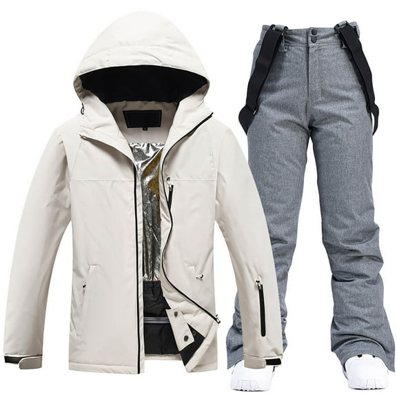 MHFRRA Snow Jacket Men's and Women's Winter Outdoor Sports Skiing Set Warm