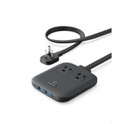 Anker Nano Charging Station(67W Max), 6-in-1 USB C Power Strip for iPhone 15/14 and MacBook, with Flat Plug and 5ft Thin Undetachable Extension Cord,2 AC,2 USB A,2 USB C, for Home&Office(Black Stone)