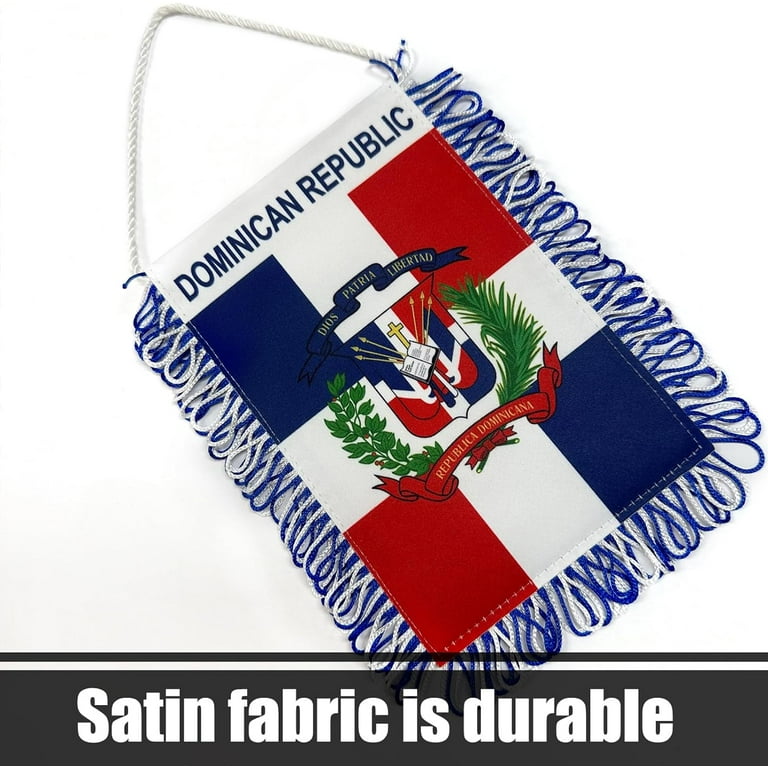 Adesivo Per Auto Bandiera Dominicana - 10 Cm, Adesivo Resistente