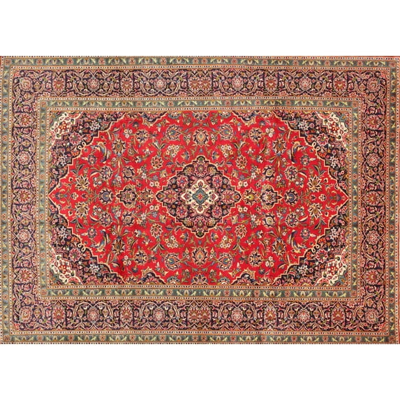 Ahgly Company Machine Washable Indoor Rectangle Traditional Light Copper Gold Area Rugs, 6' x 9'