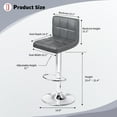 Homall Bar Stools Set of 2, Adjustable Height, Swivel, PU Leather