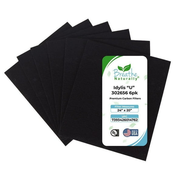 Idylis "U" 24 x 20 Carbon Filter 6pk