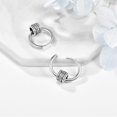 thumbnail image 6 of TANGPOET Viking Runes Bead Hoop Small Earrings for Men Unisex S925 Sterling Silver Huggie Earrings Mens Hypoallergenic Earring for Sensitive Ears, 6 of 6