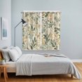 thumbnail image 4 of Sage Green Yellow Botanical Kitchen Curtains 84 Inch Length, Spring Summer Vintage Grommet Top Bedroom Living Room Curtains, Light Filtering Cafe Curtain Drapes 2 Panels Set 104''x84'', 4 of 9
