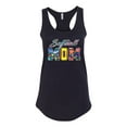 thumbnail image 2 of Wild Bobby, Colorful Softball Mom, Mother's Day, Women Racerback Tank Top, Black, Small, 2 of 3