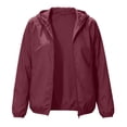 thumbnail image 4 of NominalSnug Womens Windbreaker Jacket Lightweight Full Zip up Long Sleeve Hooded Jacket with Pockets, 4 of 8