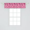 thumbnail image 2 of Ambesonne Cartoon Valance Pack of 2, Funny Foxes Having Fun Art, 54"X12", Pink and Dark Magenta, 2 of 4
