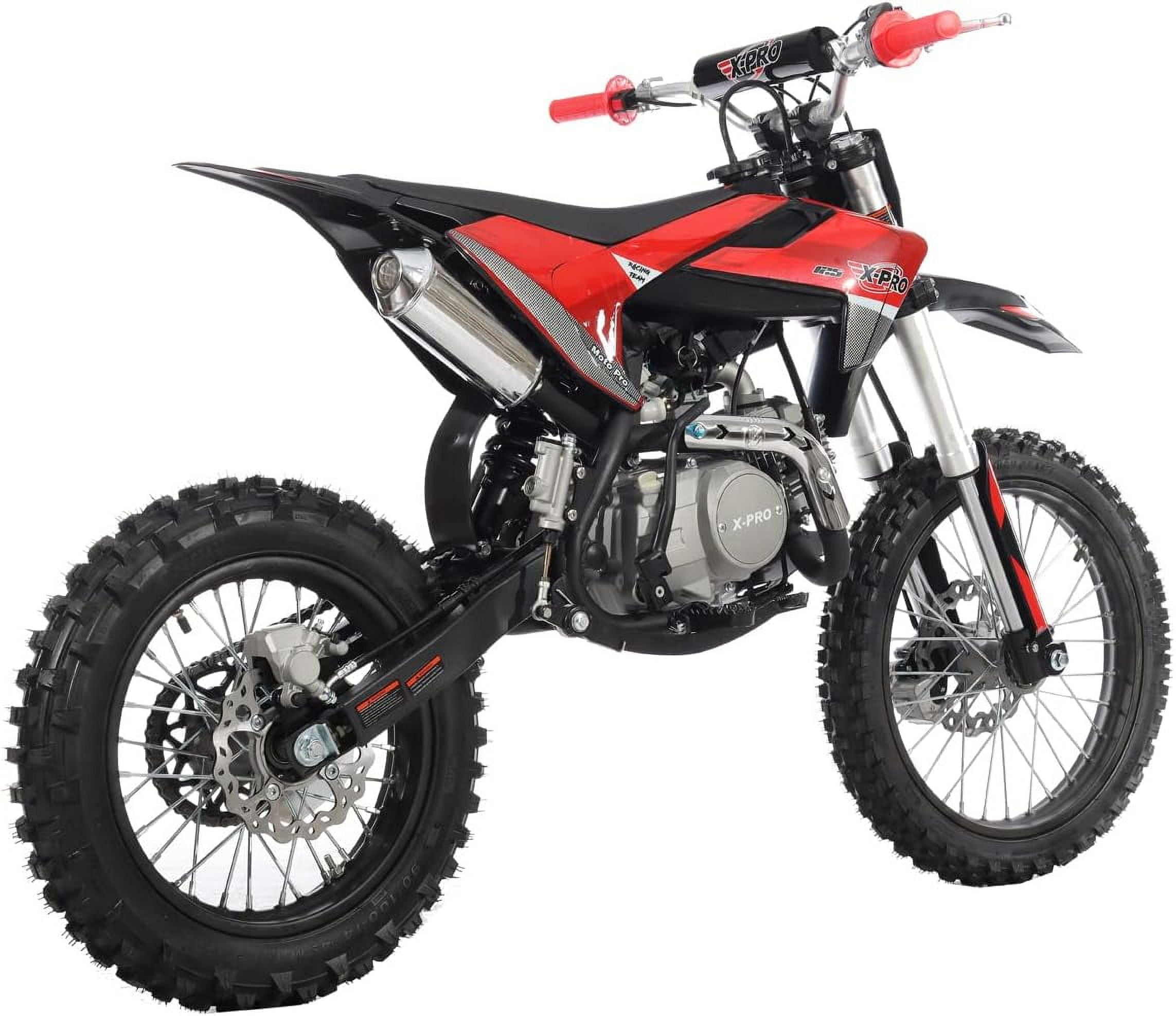 X-Pro Brand New X9 125cc Pit Dirt Bike with 4-Speed Manual Transmission Kick Start 17"/14" Tires