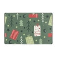 thumbnail image 2 of WARHOOME Flannel Non-Slip Rug Door Mat Gift Christmas Trees Graffiti Washable Carpet Doormat Area Rugs, 36 x 24 inches, 2 of 7