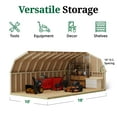 thumbnail image 5 of Little Cottage Co. 10x18 Classic Gambrel Barn with 4 ft. Sidewalls and Floor, Outdoor Wood Storage Shed Do-It-Yourself Precut Kit, 5 of 14