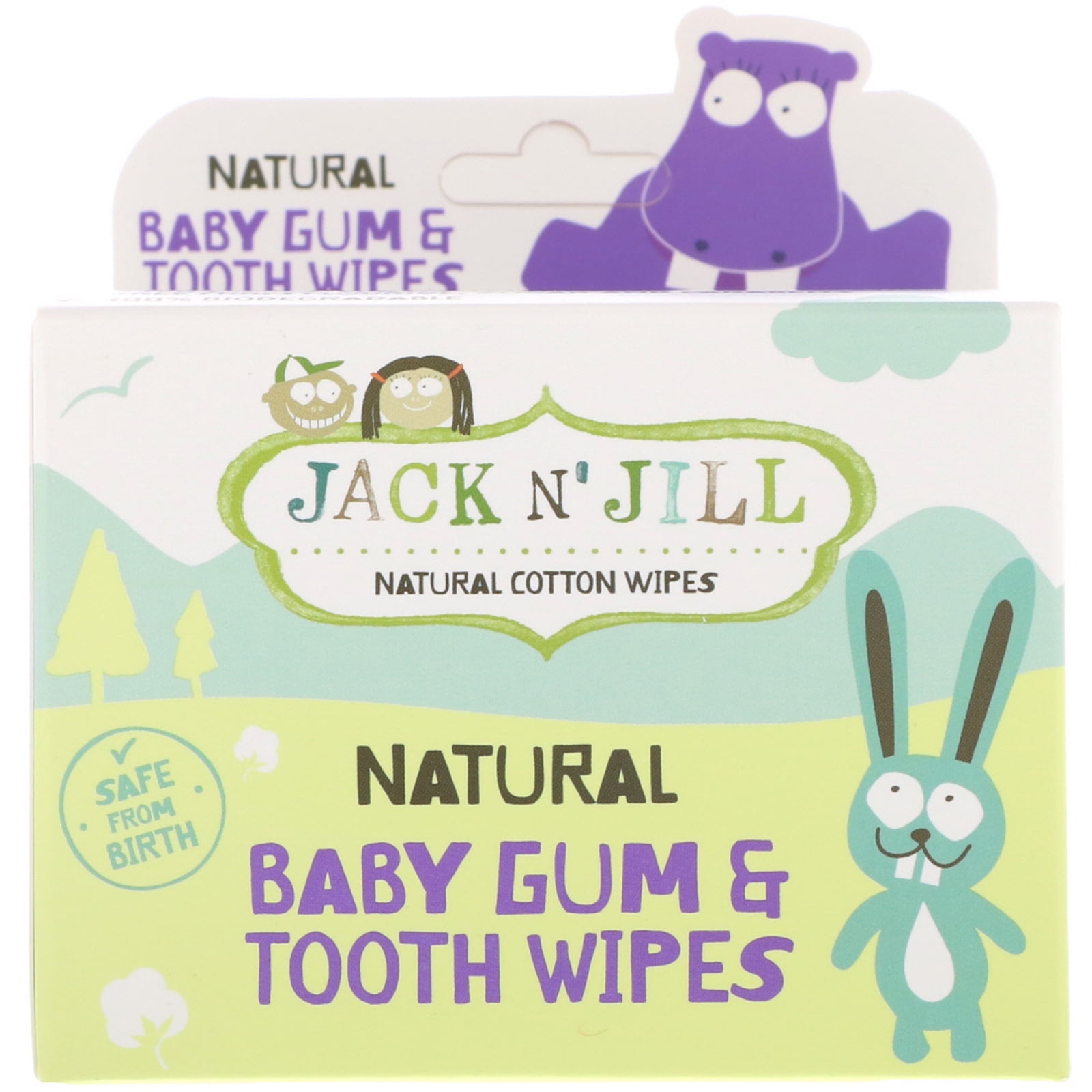 Jack N' Jill 232113 Natural Baby Gum & Tooth Wipes 25 count