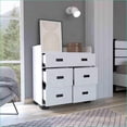 thumbnail image 5 of Dressers, Alyn Modern 5-Drawer Dresser with Spacious Top | White | Particle Board, 5 of 7