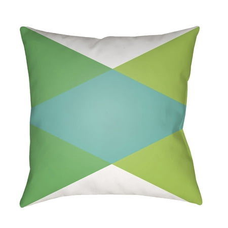 20 Teal Blue And Green Digitally Printed Square Throw Pillow