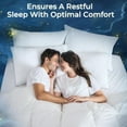 thumbnail image 6 of Sasttie Queen Size Pillow, Hotel Collection Single Bed Pillow for Side, Back, and Stomach Sleepers - Down Alternative Plump Filling - White, Set of 1, Queen, 20x30 Inches, 6 of 17