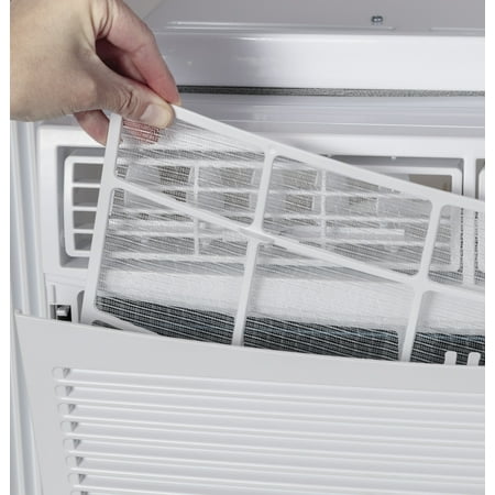 GE® 12,000 BTU 115-Volt Window Air Conditioner with WiFi and Eco Mode for Large Rooms, White, AEG12AZE