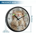 thumbnail image 3 of Voice Activated Clock with Glow Light 12 Inch Large Silent Wall Clock Battery Operated for Home Decor Cute Little Orange Cat, 3 of 8