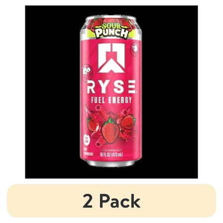 (2 pack) RYSE Energy Sour Punch Strawberry
