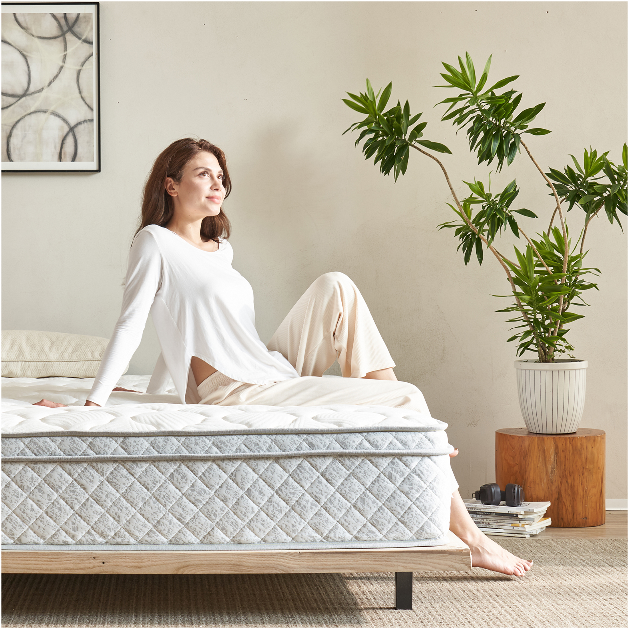 JERFIT 12 Inch Twin Hybrid Mattress in a Box, Medium Firm Feel with Gel Memory Foam Pocket Coils for Cooling Support, Motion Isolation, Edge Support, CertiPUR-US OEKO-TEX Certified, Grey