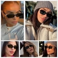 thumbnail image 3 of Gafas de sol KUGUAOK retro rectangulares para mujer con protección UV400, 3 of 6
