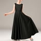 thumbnail image 4 of Vestido sin mangas de cuello redondo para niñas, color sólido, para cultivar la moral, informal, para fiestas, de poliéster., 4 of 4