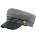 thumbnail image 3 of Opolski Beret Cap Solid Color Wide Brim Retro Style Casual Cap Sun Keep Warm Head Wear Autumn Winter Cap Captain Hat Streetwear Women Accessories Grey, 3 of 8