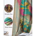 thumbnail image 3 of Vintage Butterfly Blackout Curtains for Bedroom Living Room Darkening Curtains 63 Inches Long Colorful Retro Butterflies Watercolor Window Curtain 2 Panels Set Window Treatment Grommet Drapes 42"x63", 3 of 9