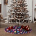 thumbnail image 4 of Sikiie rainbow color mushroom Skull Nativity Christmas Tree Skirt, Jesus Christian Winter Holiday Tree Mat Decoration(30-48IN), 4 of 6
