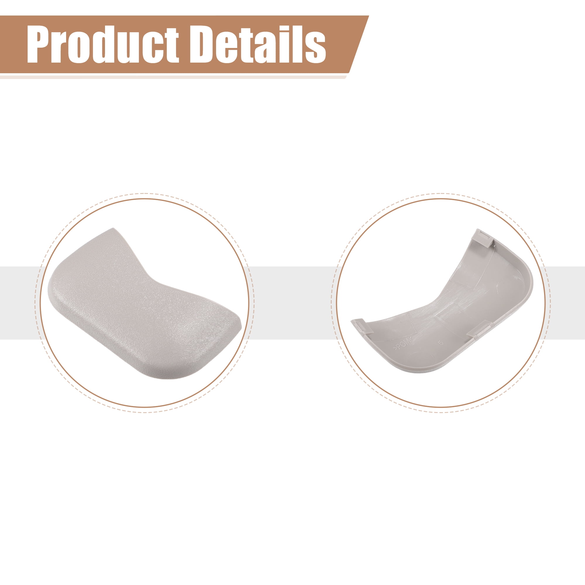 Unique Bargains 2Pcs Plastic Sun Visor Bolt Cover for Nissan Maxima Gray