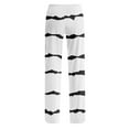 thumbnail image 5 of DENGDENG Pajamas Pants for Women Funny Striped Pajama Pants Cute Palazzo Sleeping Lounge Pants Plaid Christmas Casual Petite Wide Leg Pjs White XL, 5 of 6