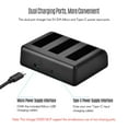 thumbnail image 3 of Charging Kit Triple Channel with 2pcs 1300mAh Rechargeable Li-ion Batteries USB Charging Cable for OSMO Action Camera, 3 of 7