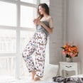 thumbnail image 4 of Uemuo Cute Dog Pattern Women's Wide Leg Palazzo Lounge Pants with Pockets Light Weight Loose Comfy Casual Pajama Pants-Small, 4 of 9