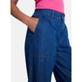 thumbnail image 5 of Time and Tru Women's High Rise Drapey Barrel Jeans, 28" Inseam, Sizes XS-XXXL, 5 of 6