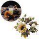 thumbnail image 1 of Flores artificiales de San Valentín, hojas de arce, velas, coronas con girasoles, velas de otoño, porta anillos para el Día de Acción de Gracias, mini velas artificiales de otoño para decoración de, 1 of 4