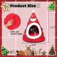 thumbnail image 3 of Camas de cueva de conejo de Navidad Casa de tienda de árbol de animales pequeños Triángulo cálido Nido de escondite Jaula de felpa de Navidad acogedora Accesorios de interior Conejo Conejillo de Indi JAMW Sencillez, 3 of 3