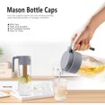 thumbnail image 2 of DEXING 2 Pack Wide Mouth Mason Jar Flip Cap Lid with Handle, Sliding Lid & Easy Pour Spout Wide Mouth Mason Jar Pour Spout Lids Reusable, 2 of 5