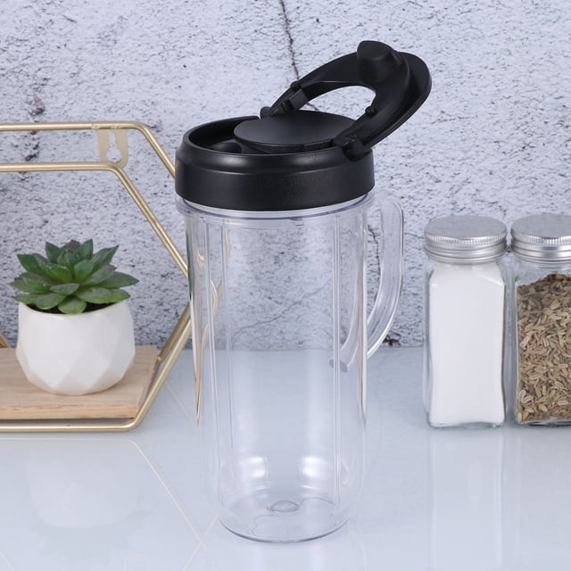 OULII Tasses Réutilisables avec Couvercles Gobelet Mixeur Transparent pour Commodité à Emporter 1Pcs
