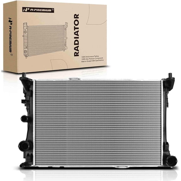 A-Premium Engine Coolant Radiator Assembly Compatible with Mercedes-Benz C250 2012-2015, E250 2014-2016, SLK250 2012-2015, SLK350 2012-2016, 1.8L 2.1L 3.5L, Replace# 0995006203