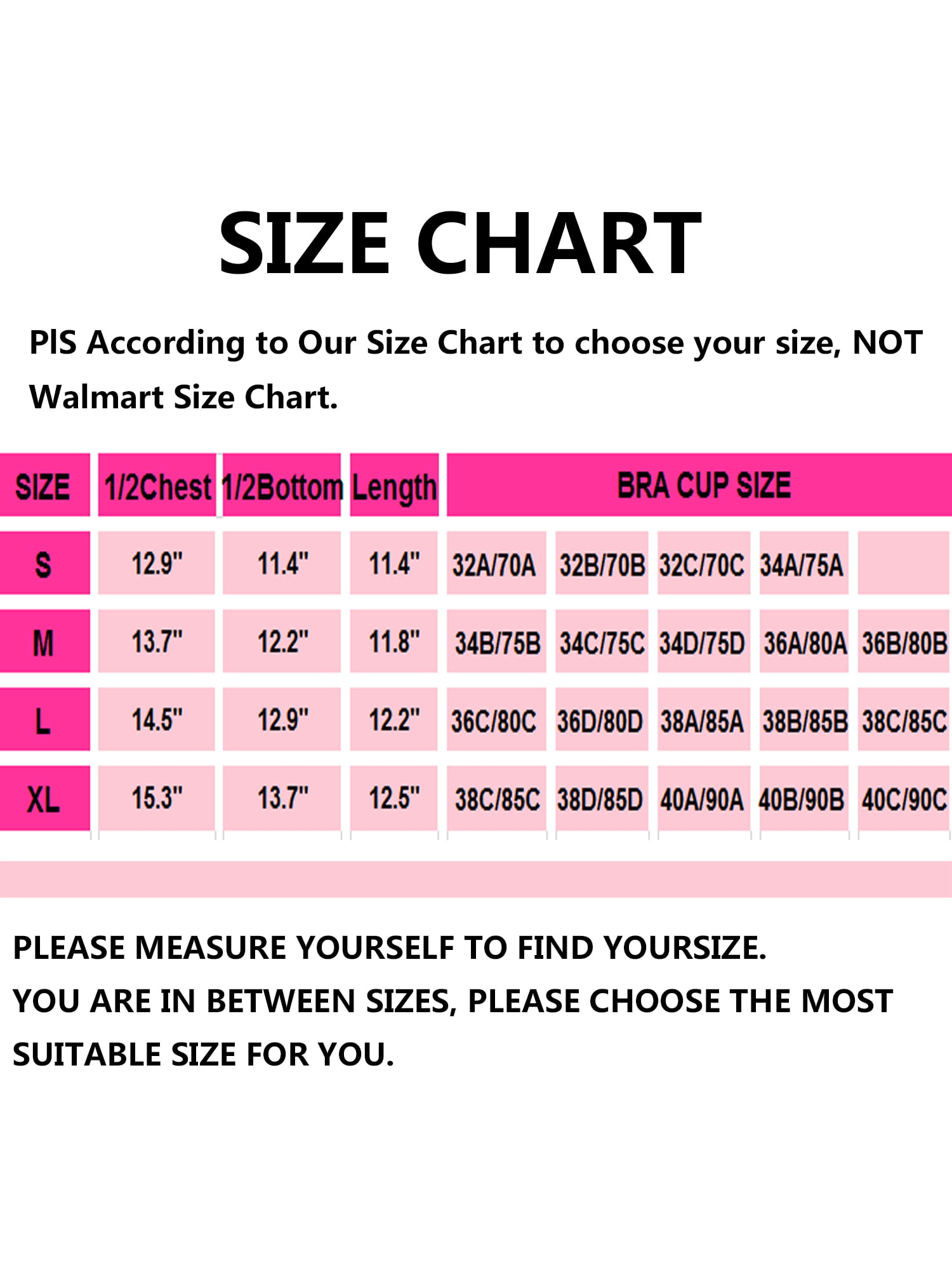 walmart bra sizes chart - Part.tscoreks.org