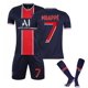 thumbnail image 1 of Nuevo 2021/2022 Kids Soccer Jersey 7 # Mbappe 10 # Neymar Jr Football Jerseys Suit Navy Bule Shorts / calcetines Set-7 Bule-24 BmatwkZeng Bmatwe Jersey, 1 of 2