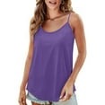 thumbnail image 6 of Tdoqot Womens Tank Tops Loose Fit- Adjustable Straps Scoop Neck Summer Casual Soft Sleeveless Shirts Purple Size M, 6 of 7